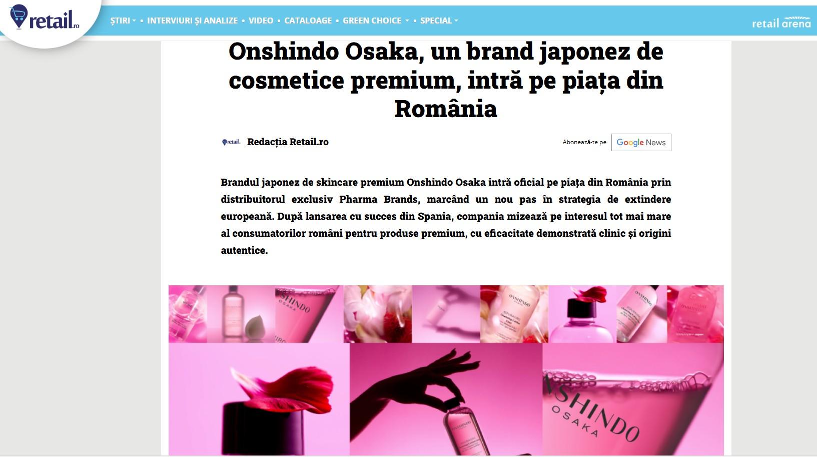3.Prezentare în presa de retail – Retail.ro – Onshindo Osaka